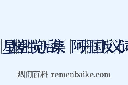 星槎胜览后集·阿丹国反义词是什么意思的图片